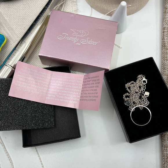 Purely Silver 999 Fine Silver Adjustable Necklace with Circle Pendant Charm - Picture 12 of 16